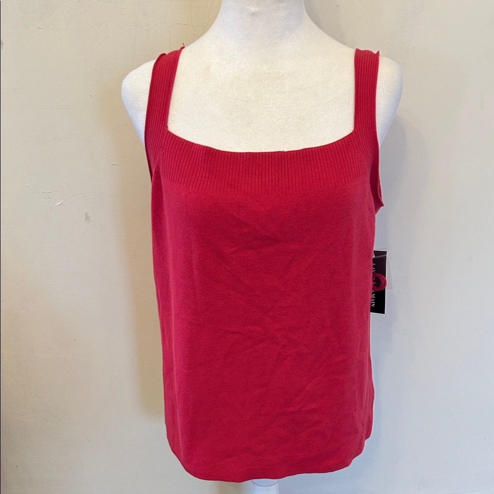 Nygard hot pink Square-Neck Knit Tank Top  Size L New